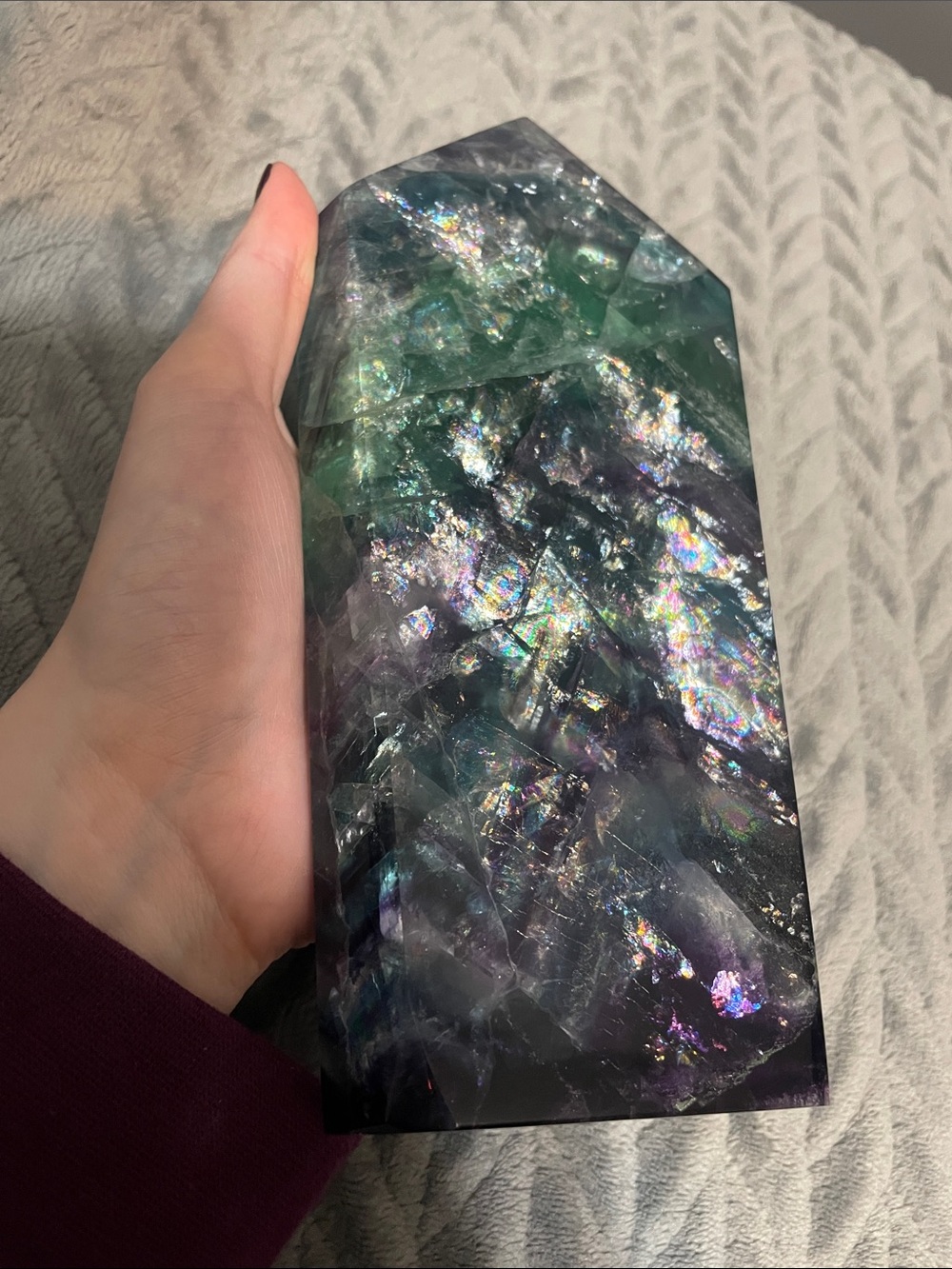 Crystal Tower - Covered in Rainbow Inclusions!!